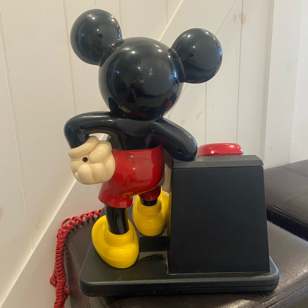Disney Mickey Mouse Red and Black Telephone - Picture 9 of 9